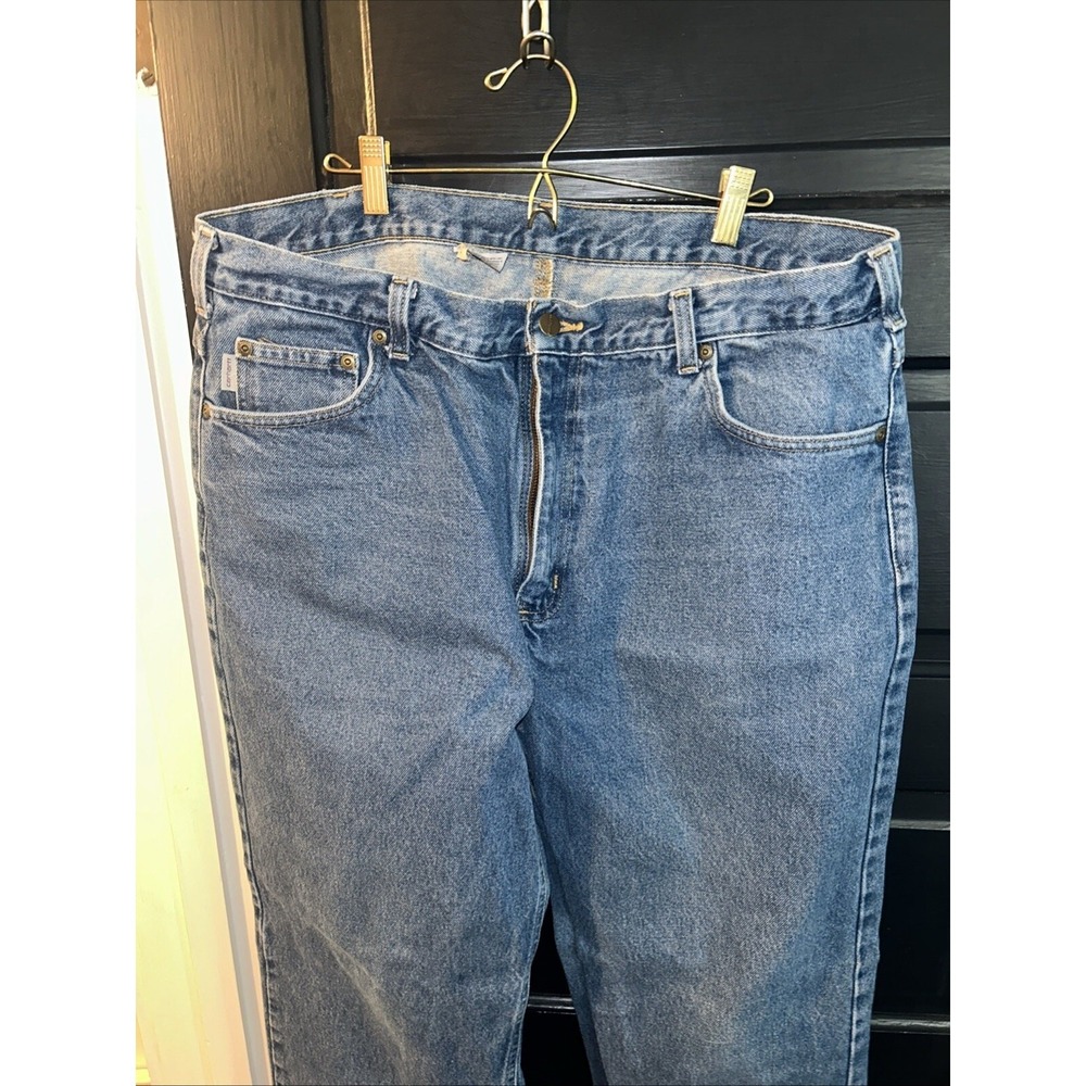 Carhartt Jeans Mens 40x34 Medium Blue Relaxed Fit Straight Leg Denim 100% Cotton